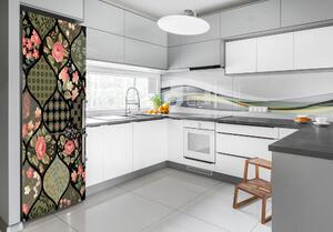 Autocolant frigider acasă model floral