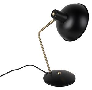 Lampă de masă retro neagră cu bronz - Milou