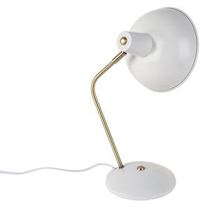 Lampă de masă retro albă cu bronz - Milou