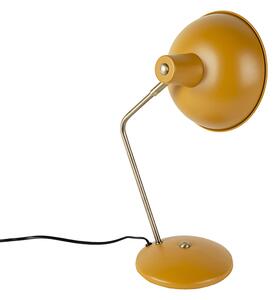 Lampă de masă retro galbenă cu bronz - Milou