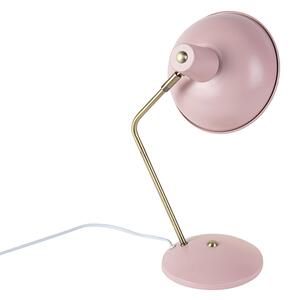 Lampă de masă retro roz cu bronz - Milou