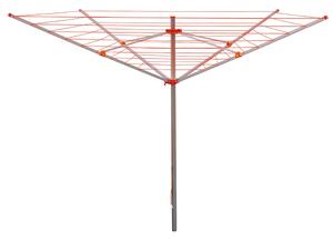Erga Garden 5000, uscător de rufe de grădină de sine stătător cu 4 brațe 200x200x195 cm, roșu-argintiu, ERG-SEP-10SUSOGRGAR50