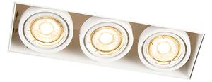 Spot LED îngropat alb rotativ și înclinabil fără cadru 3 lumini - Oneon