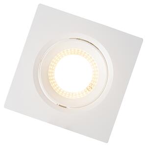 Set de 3 spoturi îngropate albe inclusiv LED reglabil în 3 trepte - Miu