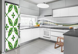 Autocolant pe frigider Frunze verzi