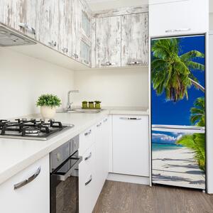 Autocolant frigider acasă plaja tropicala