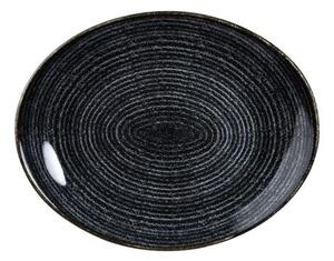 Platou oval 32x25.5cm, negru-gri, Studio Prints