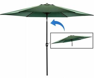 Umbrela soare, pentru terasa, structura otel, verde, 300 x 245 cm