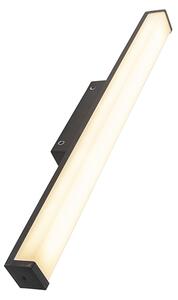 Lampă de perete modernă pentru baie neagră 62 cm IP44 - Cascada