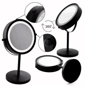 Erga Kimi, oglindă cosmetică măritoare cu lumină de fundal LED 210x320 mm, negru mat, ERG-YKA-CH.KIMI-BLK