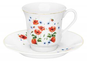 Set servire ceai sau cafea, 12 piese, 6 persoane, Poppies