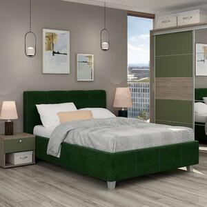 Dormitor ARISA 1, Oak, Pesto, Catifea Verde