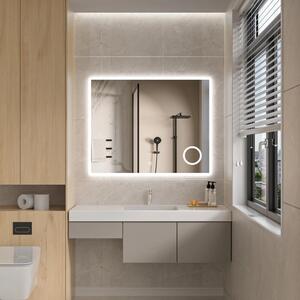 Erga Luna, oglinda LED 100x80cm cu oglinda cosmetica 3x marire, 2760 lm, 6500K, iluminare fata/spate, ERG-V01-124-1080-00