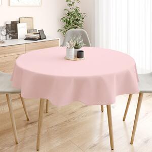 Goldea față de masă 100% bumbac roz pudră - rotundă Ø 60 cm