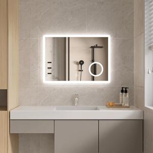 Erga Luna, oglinda LED 70x50cm cu oglinda cosmetica 3x marire, 1840 lm, 6500K, iluminare fata/spate, ERG-V01-124-7050-00