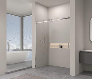 Erga Lynn, usa de dus culisanta in deschidere 90x195 cm, sticla transparenta de 8 mm, profil cromat, ERG-V02-LYNN-D090-CL-CR