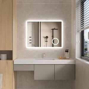 Erga Luna, oglinda LED 80x60cm cu oglinda cosmetica 3x marire, 2185 lm, 6500K, iluminare fata/spate, ERG-V01-124-8060-00