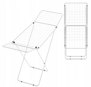 Erga Model 101, uscator de rufe 177x54x91 cm, alb, ERG-SEP-10SUSSTMOD101