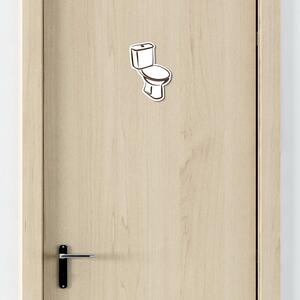 DUBLEZ | Semn indicator din lemn pentru ușă WC + Baie