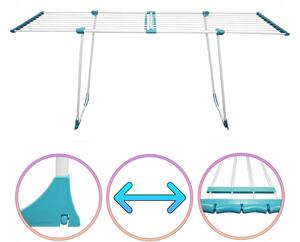 Erga Model 306U, uscator de rufe telescopic stabil 202x55x92 cm, alb-verde, ERG-SEP-10SUSSTOPROFE