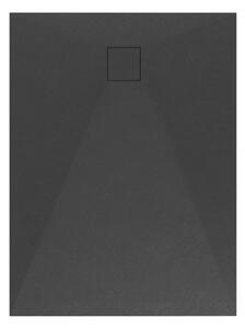 Gamma Erga Oldaf, cadă de duș dreptunghiulară SMC 100 x 70 cm, negru mat, ERG-GMA-OL-70100BK