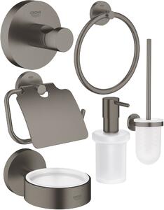 Set perie de toaletă Grohe Essentials 40374AL1, suport pentru hârtie igienică Grohe Essentials 40367AL1, 40369AL1, 40365AL1, 40394AL1, 40364AL1