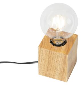 Lampă de masă rustică din lemn natural - Bloc