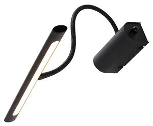 Aplică de perete de design neagră 32 cm cu LED inclus cu dimmer - Tableau