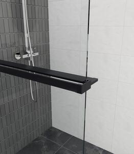 Erga Paris, raft/suport prosop pentru paravan de duș (max. 140 cm), negru mat, ERG-V02-PARIS-SHELF-BK