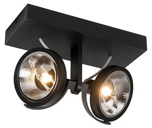 Spotlight modern negru cu 2 lumini - Master 111