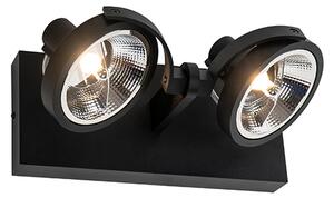 Spotlight modern negru cu 2 lumini - Master 111