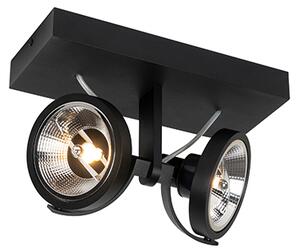 Spotlight modern negru cu 2 lumini - Master 111