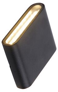 Aplică modernă de perete neagră 11,5 cm cu LED inclus IP65 - Batt