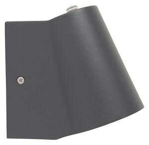 Lampă modernă de exterior antracit cu LED inclus cu senzor crepuscular - Uma