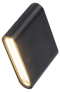 Aplică modernă de perete neagră 11,5 cm cu LED inclus IP65 - Batt