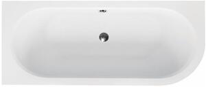Besco Avita cadă colțar slim 179.5x80 cm partea stângă alb #WAV-180-NLS