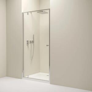 Erga Sydney, usa de dus cu balamale cu 1 canat pentru deschidere 80x195 cm, sticla transparenta 6 mm, profil cromat, ERG-V02-SYDNEY-D080-CR