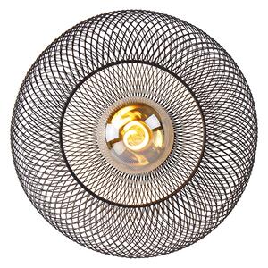 Plafoniera moderna neagra 30 cm - Mesh Ball