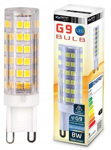 Bec LED G9 SMD, 8W, lumina neutra 4000K, 500 lm, unghi fascicul 360 grade, IP20