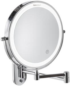 Faneco Como oglindă 20x20 cm rotund cu iluminare M200LBSBP