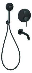 Invena Dafni, set cadă-duș ascuns, negru mat, INV-BS-88-W04-A