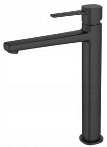 Invena Glamour Trend, baterie pentru lavoar înalt, negru mat, BU-02-W04-V
