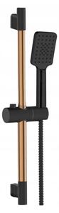 Invena Midnight, coloana de dus cu dus de mana, negru-aur roz, AU-35-014-S