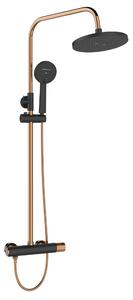 Invena Moonlight, set de dus cu cap de ploaie 22,5x22,5 cm, negru-aur roz, INV-AU-77-014-V