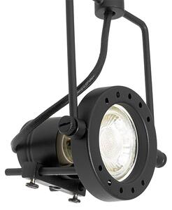 Sistem de iluminat cu șină modern cu 3 spoturi negre monofazate - Iconic Suplux