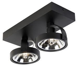 Spotlight de design negru reglabil cu 2 lumini - Go