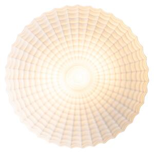 Plafoniera clasică neagră cu sticlă opalescentă 35 cm IP44 - Nohmi