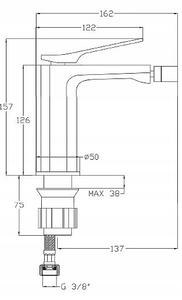 Invena Siros, baterie bideu, crom, BB-90-001-A