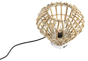 Lampă de masă rustică din bambus cu alb - Canna Diamond