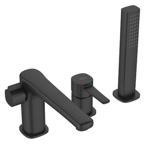 Invena Trend, baterie pentru cada cu 3 orificii, negru mat, INV-BW-02-S04-V